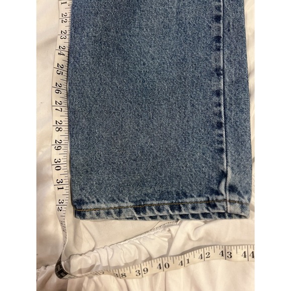Levi 550 Vintage Mens Blue Jeans Orange Tab 38x36 Measuring A‎ 32 See Photos - Picture 3 of 9